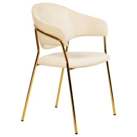 Leisuremod Bella Collection Modern Dining Chair in Off White BC21OW