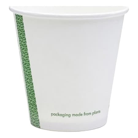 Vegware Hot Cup, 6 oz, Green; White, PK1000 LV-6S