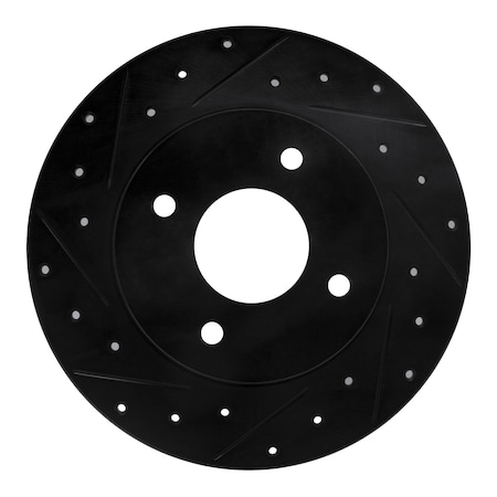 Dynamic Friction Co DFC Brake Rotor - Drilled and Slotted - Black 633-67053L
