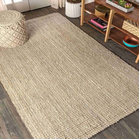 Jonathan Y Hiro Hand Woven Chunky Jute Ivory 3 ft. x 5 ft. Area Rug NFR103A-3