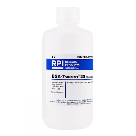 Rpi BSA-Tween 20 Blocking Solution in TBS, 1 Liter B82000-1000.0