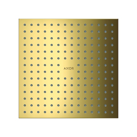 Axor ShowerSolutions Showerhead 250 Square 2-Jet, 2.5 GPM in Polished Gold Optic 35313991