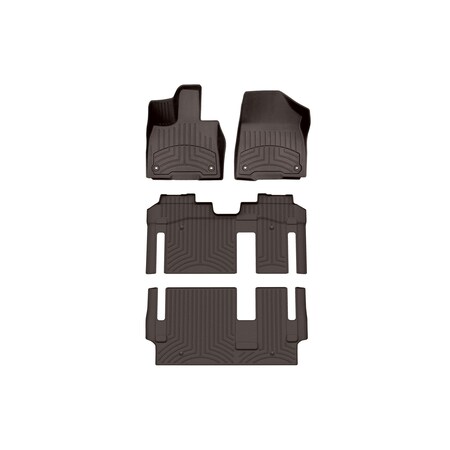 Weathertech Cocoa, Front and Rear and Rear FloorLiner HP 471641-1-3-4IM