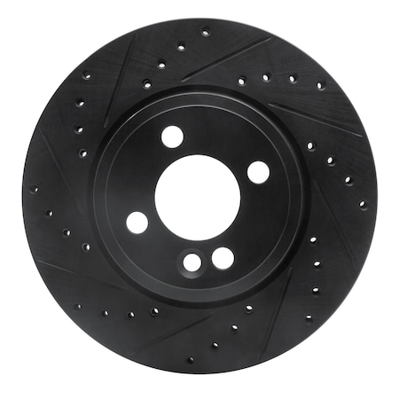 Dynamic Friction Co DFC Brake Rotor - Drilled and Slotted - Black 633-32005L