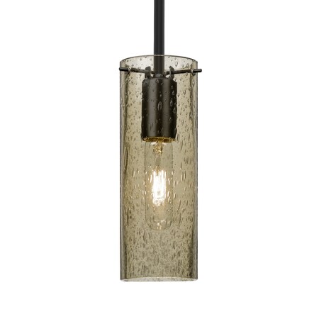 Besa Lighting Besa Juni 10 Pendant, Latte Bubble, Black Finish, 1x 60W MAX E26 Base 1TT-JUNI10LT-BK