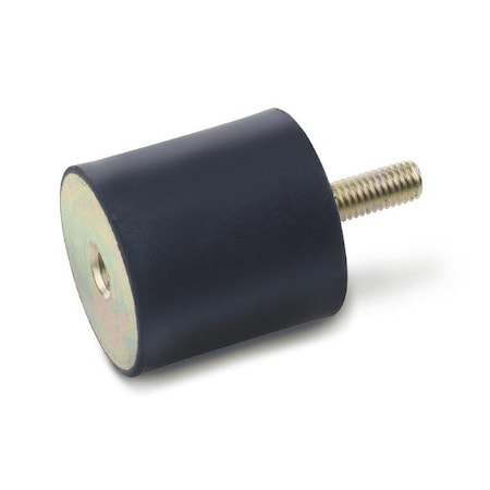 J.W. Winco Vibration-Isolating Mount, 0.98 in H 351.2-25-25-1/4-55