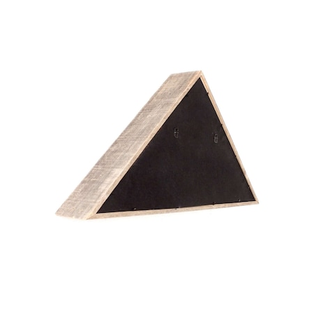Homeroots 26" X 14" Gray Wood Triangle Hanging Dimensional Sculpture 380344