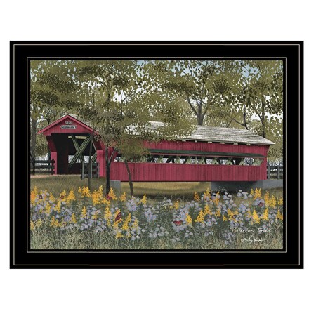 Homeroots Pottersburg Bridge 5 Black Framed Print Wall Art 404461