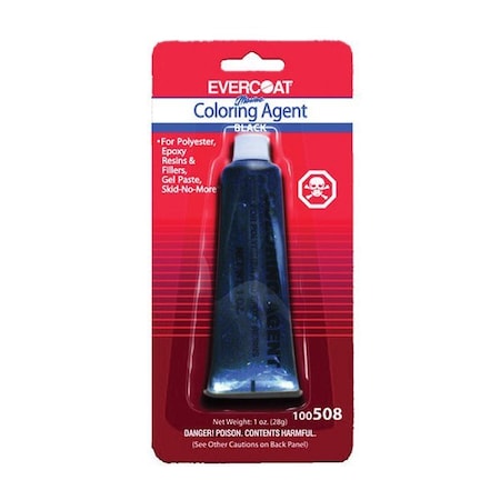 Evercoat Color Agent, 1 oz Tube, Black, Liquid 100508