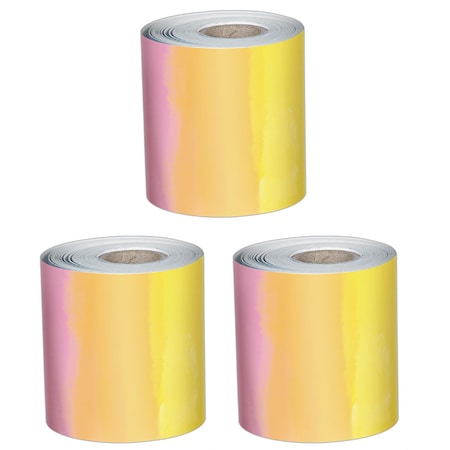 Carson Dellosa Happily Ever Elementary Watercolor Rolled Bulletin Board Borders, 65 Feet Per Roll, 3PK 108513