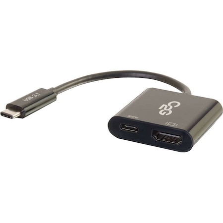 C2G USB-C TO HDMI&REG; AUDIO/VIDEO ADAPTER CONVERTER WITH POWER DELIVERY 4K 30HZ - B 29531