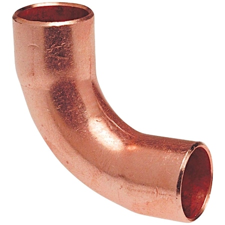Nibco 3/4'' CxC 90 Deg. Long Turn Copper Elbow, 1/4 Bend W01605C