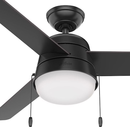 Hunter Aker 52 in. Matte Black LED Indoor and Outdoor Ceiling Fan 50386