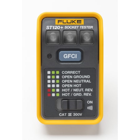 Fluke Socket Tester, 110 to 125V AC, No Disp ST120+