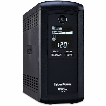Cyberpower LINE-INTERACTIVE AVR 9 OUTLETS 3 YEAR WARRANTY 1080 JOULES CP850AVRLCD