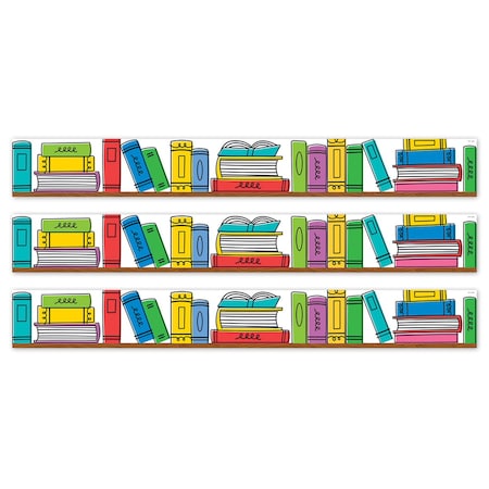 Creative Teaching Press Core Decor Doodle Bookshelf EZ Border, 48 Feet Per Pack, 3PK 10934