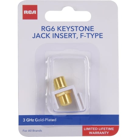 Rca Keystone Modular F-Connector Jack TPHKJF1E