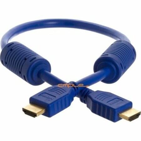 Cmple 28AWG HDMI Cable with Ferrite Cores - Blue - 1.5FT 970-N