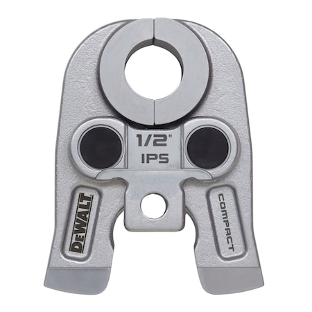 Dewalt Compact IPS Press Jaw For 1/2 in Carbon Steel/Black Iron Pipe, Gray Galvanized DCE212012