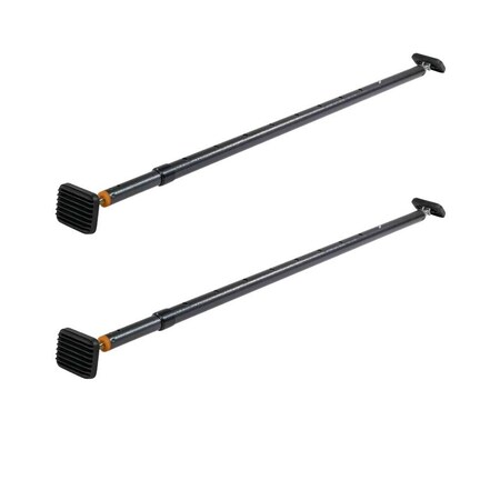 Mytee Products 2Pk 40in-70in Telescopic Load Lock Cargo Bars w/ Pad for Tie-Down, Pickup Truck, 2PK CargoBar-TELx2