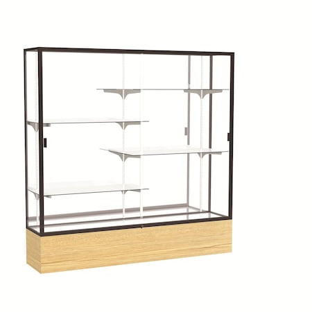 Ghent Floor Display Case 72x72x16, Mirror, Dark Bronze 2076MB-BZ-LV