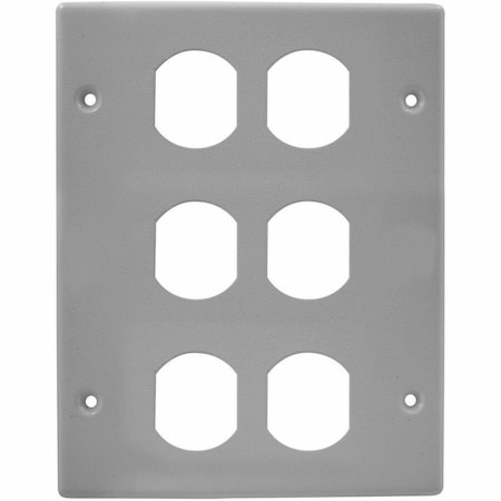 Hubbell Wiring Device-Kellems 3 Gang Cover, 3 Duplex HBL6747BBBGY