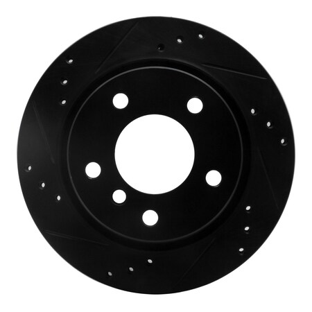 Dynamic Friction Co DFC Brake Rotor - Drilled and Slotted - Black 633-31042L
