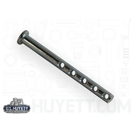 Huyett Universal Clevis Pin, Zinc Plated, 0.188 in Dia x 3.000 in Shank L x 0.094 in Hole Dia CLPUZ-0187-3000