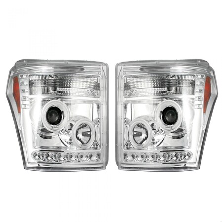 Recon 11-14 F250/F350/F450/F550 PROJECTOR HEADLIGHTS W/CCFL HALOS/DRL-CLEAR/ 264272CLCC