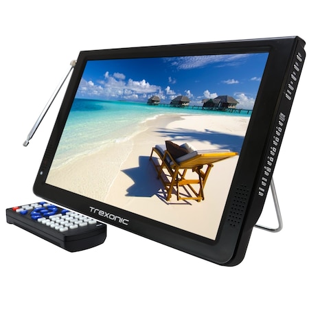 Trexonic Ultra Lightweight Widescreen 12" LED Portable TV with HDMI, Built-in Digital Tuner TR-D12