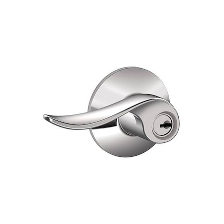 Schlage Residential Sacramento Lever Keyed Entry Lock C Keyway with 16211 Latch and 10063 Strike Bright Chrome Finish F51ASAC625