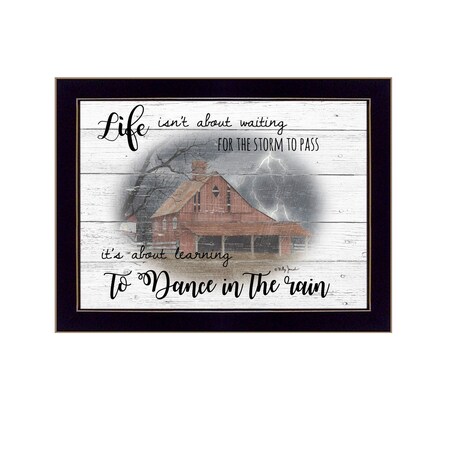 Homeroots Storm Dance 3 Black Framed Print Wall Art 415946