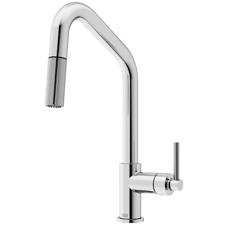 Vigo Utopia Single Handle Pull-Down Sprayer Kitchen Bar Faucet in Chrome VG02038CH