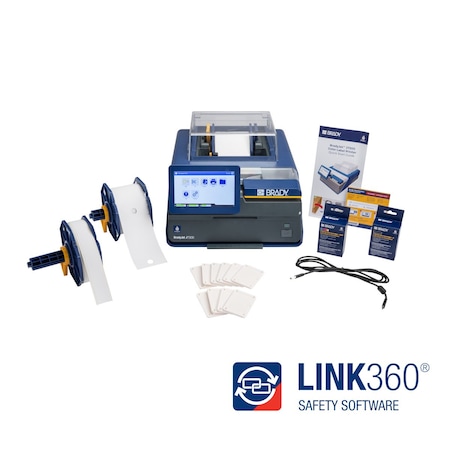 Brady LINK360 Safety Software with BradyJet J7300 and Lockout Tagout Materials Kit J7300-W-KITLINK360