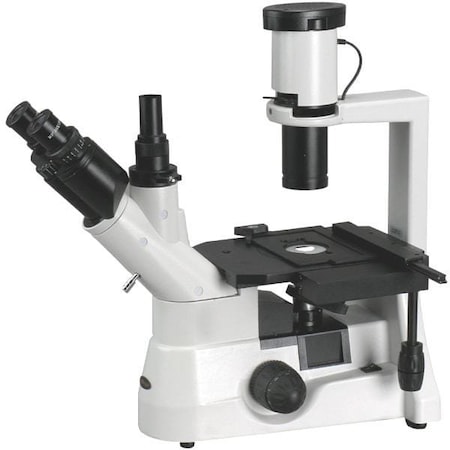 Amscope IN300 Inverted Phase-Contrast Biological Trinocular Compound Microscope 40X-600X w/30W Halogen and IN300TA-M