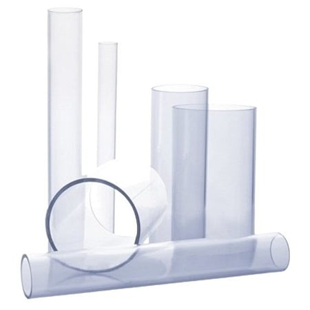 Zoro Select Pipe, Transparent, 3 in Unthreaded, 10 ft H0800300PL1000