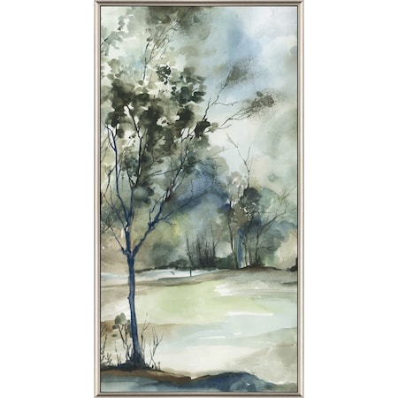 Homeroots Forest Grove I Silver Floater Frame Print Wall Art 525950