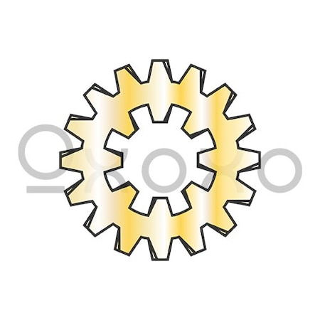 Oxoxo 10 External Internal Tooth Combination Lock Washer Zinc Yellow, 10000PK 145666