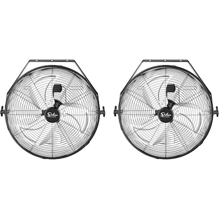 Edendirect 18 inch 3 Speed 360 Degree Oscillating High Velocity Black Indoor Outdoor Wall Mount Fan ZR-HIFANXWALLMOUNT18X2