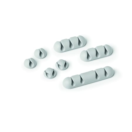 Durable Office Products Cable Clips for 1, 2.3or4 Cables Gre, PK 7 504110