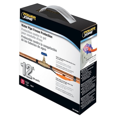 Powerzone Heat Tape Pipe 12Ft 84W Thermo ORPHC84W12