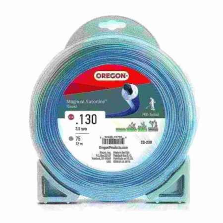 Oregon Magnum Gatorline Round Trimmer Line, .130" by 76' Donut 22-230