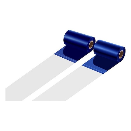 Zoro Select THERMAL TRANSFER RIBBON, Resin/Wax, Blue RZ4331476WR-Tr-Blue