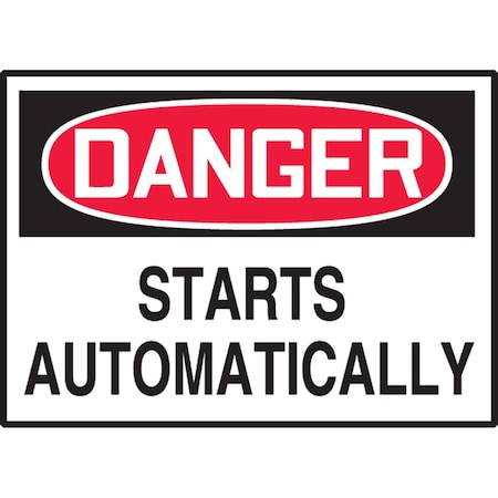 Accuform OSHA DANGER SAFETY LABEL STARTS LEQM040XVE