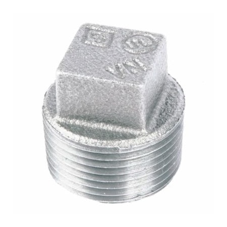 Ldr Industries Southland 511-803BG Pipe Plug, 1/2 in, MIP, Square Head, Malleable Iron 501835