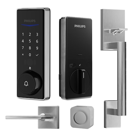 Philips Wi-Fi Smart Deadbolt with Palm Recognition & Handle DDL250X14HWZHSL