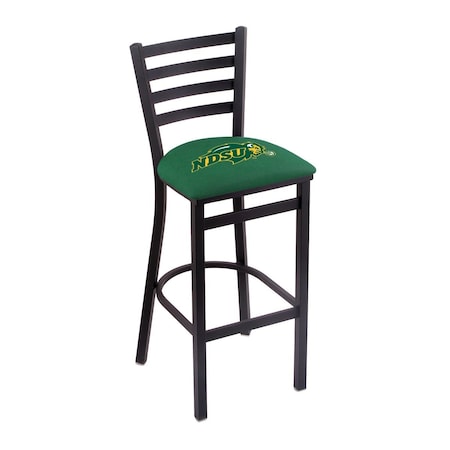 Holland Bar Stool Co 25" Blk Wrinkle North Dakota State Station Counter Stool, Ladder Back L00425NDakSt-G