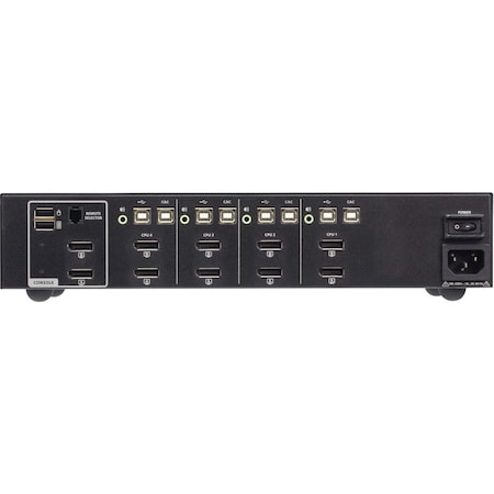 Aten 4-Port USB DP Dual Display PP4.0 Secure KVM w/ CAC Support CS1144DP4C