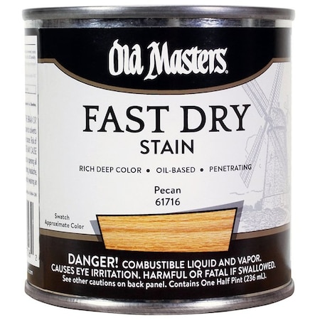 Fast Dry Stain 1/2 Pt Old Masters Pecan Interior Oil-Based Wood Stain 61716