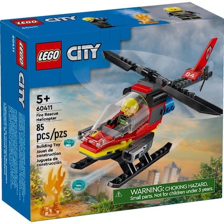Lego City Fire Rescue Helicopter Multicolored 60411